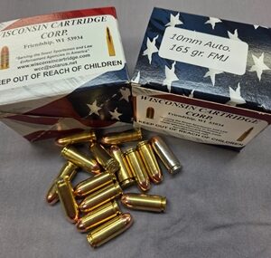 10mm Auto 165 gr FMJ 1100 fps (50 Rounds)(Reman)